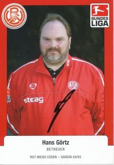Hans Görtz  Rot Weiß Essen 2004/05 Fußball Autogrammkarte original signiert 