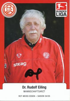 Dr.Rudolf Eiling  Rot Weiß Essen 2004/05 Fußball Autogrammkarte original signiert 