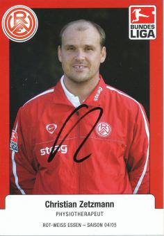 Christian Zetzmann  Rot Weiß Essen 2004/05 Fußball Autogrammkarte original signiert 