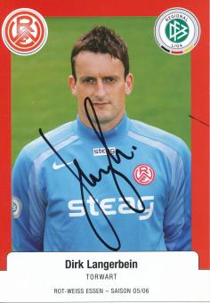 Dirk Langerbein  Rot Weiß Essen 2005/06 Fußball Autogrammkarte original signiert 