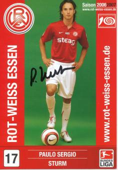 Paulo Sergio   Rot Weiß Essen 2006/07 Fußball Autogrammkarte original signiert 