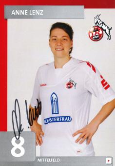 Anne Lenz  FC Köln  Frauen Fußball  Autogrammkarte original signiert 