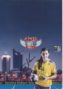 Karolina Kudlacz Gloc  HC Leipzig Frauen Handball Autogrammkarte original signiert 