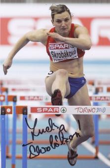 Lucie Skrobakova  Tschechien  Leichtathletik Autogramm Foto original signiert 