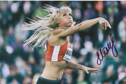 Yana Maksimava  Rußland  Leichtathletik Autogramm Foto original signiert 