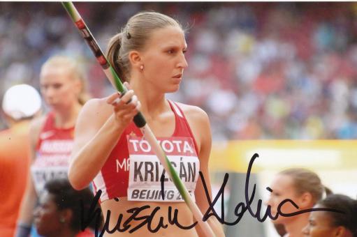 Xenia Krizsan  Ungarn  Leichtathletik Autogramm Foto original signiert 