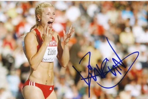 Linda Züblin  Schweiz  Leichtathletik Autogramm Foto original signiert 