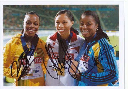 Medaillengewinner  200m  WM 2009 Leichtathletik Autogramm 13x18 cm Foto original signiert 