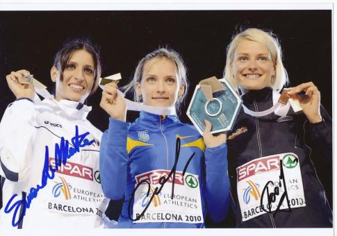 Medaillengewinner Dreisprung  EM 2010 Leichtathletik Autogramm 13x18 cm Foto original signiert 