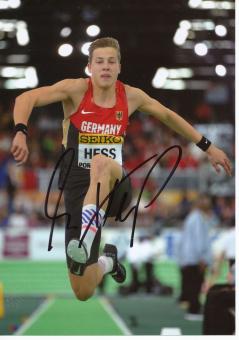 Max Heß  BRD  Leichtathletik Autogramm 13x18 cm Foto original signiert 