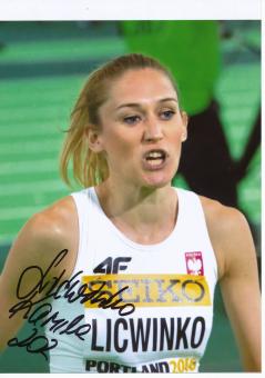 Kamila Licwinko  Polen  Leichtathletik Autogramm 13x18 cm Foto original signiert 