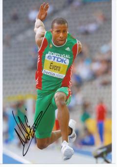 Nelson Evora  Portugal  Leichtathletik Autogramm 13x18 cm Foto original signiert 