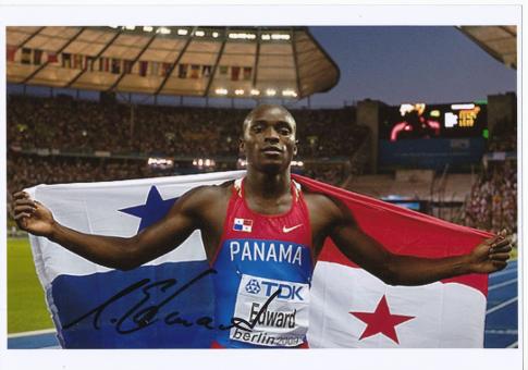 Alonso Edward  Panama  Leichtathletik Autogramm 13x18 cm Foto original signiert 