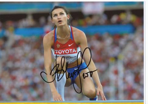 Anna Tschitscherowa  Rußland  Leichtathletik Autogramm 13x18 cm Foto original signiert 