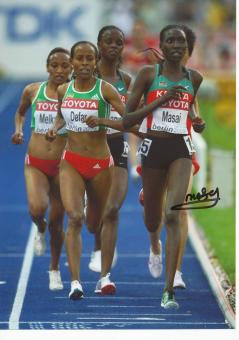 Linet Chepkwemoi Masai  Kenia   Leichtathletik Autogramm 13x18 cm Foto original signiert 