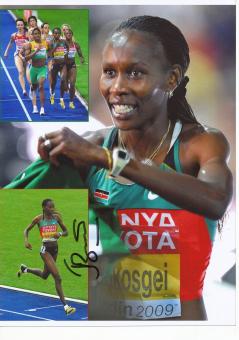 Janeth Jepkosgei Busienei  Kenia   Leichtathletik Autogramm 13x18 cm Foto original signiert 