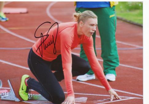 Austra Skujyte  Litauen   Leichtathletik Autogramm 13x18 cm Foto original signiert 