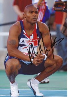 Mark Lewis Francis  Großbritanien  Leichtathletik Autogramm 13x18 cm Foto original signiert 