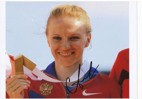Svetlana Feofanova  Rußland  Leichtathletik Autogramm 13x18 cm Foto original signiert 
