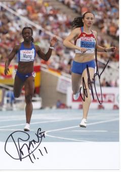 Alexandra Fedoriwa & Veronique Mang  Leichtathletik Autogramm 13x18 cm Foto original signiert 