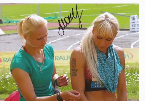 Yana Maksimava  Weißrußland Leichtathletik Autogramm 13x18 cm Foto original signiert 