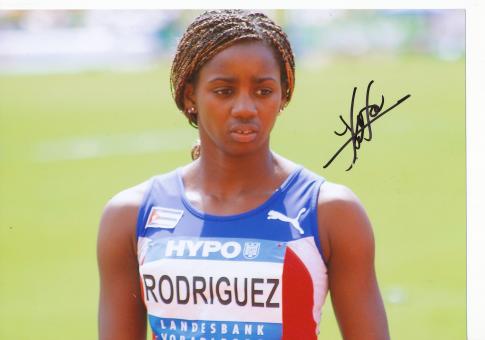 Yorgelis Rodriguez  Kuba  Leichtathletik Autogramm 13x18 cm Foto original signiert 