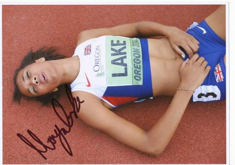 Morgan Lake  Großbritanien  Leichtathletik Autogramm 13x18 cm Foto original signiert 