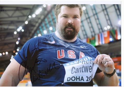 Christian Cantwell  USA  Leichtathletik Autogramm 13x18 cm Foto original signiert 