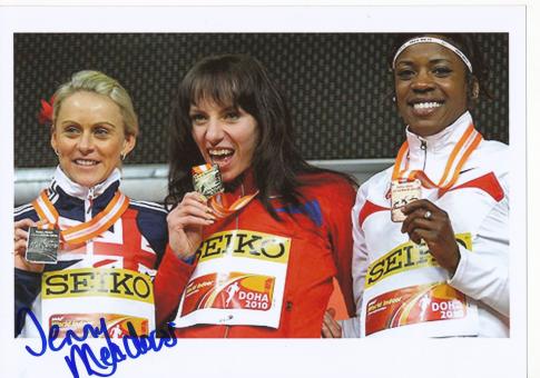 Jennifer Meadows  Großbritanien Leichtathletik Autogramm 13x18 cm Foto original signiert 