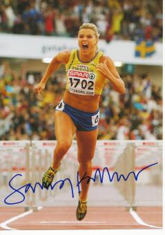 Susanna Kallur  Schweden Leichtathletik Autogramm 13x18 cm Foto original signiert 