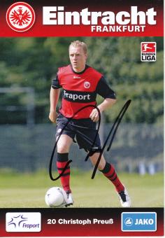 Christoph Preuß  2009/2010   Eintracht Frankfurt  Fußball Autogrammkarte original signiert 