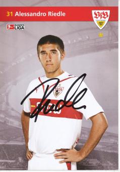 Alessandro Riedle  2009/2010  VFB Stuttgart Fußball Autogrammkarte original signiert 