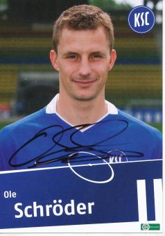 Ole Schröder  Karlsruher SC  II  Fußball Autogrammkarte original signiert 
