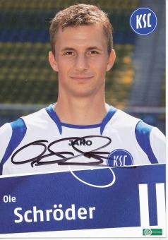 Ole Schröder  Karlsruher SC  II  Fußball Autogrammkarte original signiert 