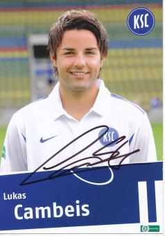 Lukas Cambeis  Karlsruher SC  II  Fußball Autogrammkarte original signiert 