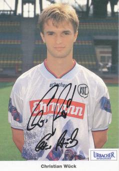 Christian Wück  1994/1995  Karlsruher SC  Fußball Autogrammkarte original signiert 