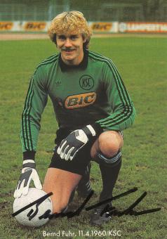 Bernd Fuhr  1981/1982  Karlsruher SC  Fußball Autogrammkarte original signiert 