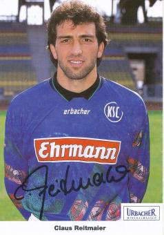 Claus Reitmaier  1994/1995  Karlsruher SC  Fußball Autogrammkarte Druck signiert 