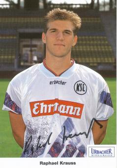 Raphael Krauss  1994/1995  Karlsruher SC  Fußball Autogrammkarte Druck signiert 