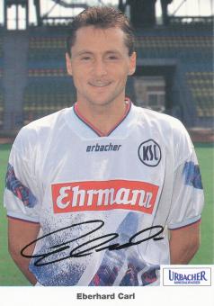 Eberhard Carl  1994/1995  Karlsruher SC  Fußball Autogrammkarte Druck signiert 