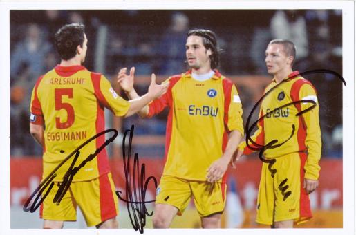Eggimann,Buck,Timm  Karlsruher SC  Fußball Autogramm Foto original signiert 