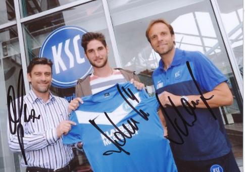 Kreuzer,Scharinger  Karlsruher SC  Fußball Autogramm Foto original signiert 