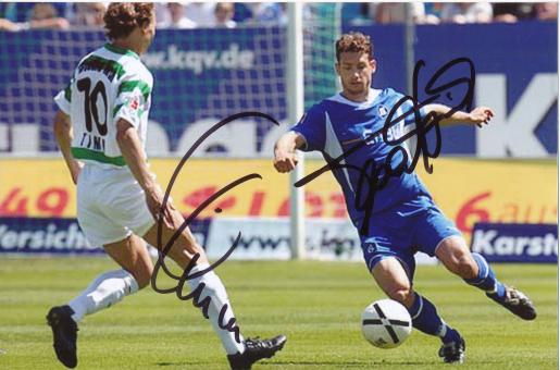 Christian Timm, Thomas Kies  Karlsruher SC  Fußball Autogramm Foto original signiert 