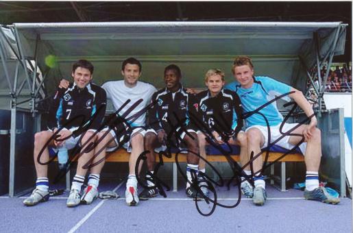 Kapllani, Aduobe, Carnell, Federico  Karlsruher SC  Fußball Autogramm Foto original signiert 