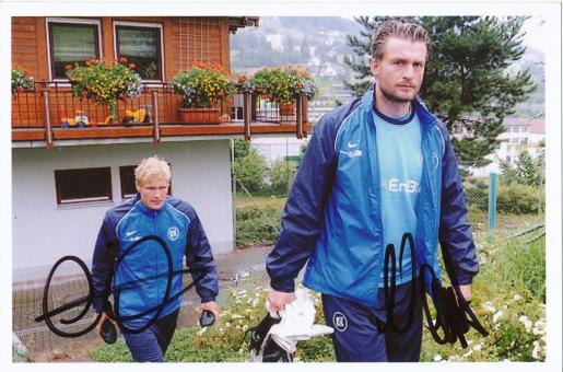 2 x  Karlsruher SC  Fußball Autogramm Foto original signiert 