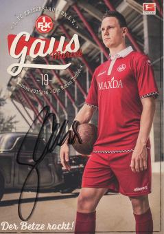 Marcel Gauß  2015/2016  FC Kaiserslautern  Fußball Autogrammkarte original signiert 
