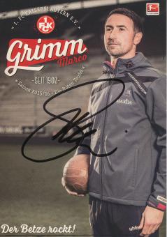 Marco Grimm  2015/2016  FC Kaiserslautern  Fußball Autogrammkarte original signiert 