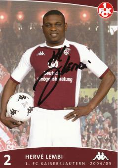 Herve Lembi  2004/2005  FC Kaiserslautern  Fußball Autogrammkarte original signiert 