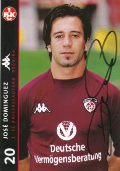 Jose Dominguez  2003/2004  FC Kaiserslautern  Fußball Autogrammkarte original signiert 