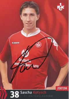 Sascha Kotysch  2007/2008  FC Kaiserslautern  Fußball Autogrammkarte original signiert 